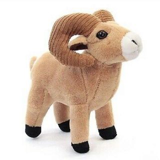 Wild Republic K&m 8 " Golden Ram Goat Big Horn Sheep Realistic Plush Toy