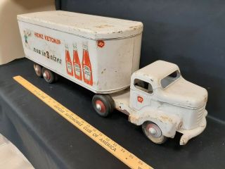 1950 ' s MINNITOY - HEINZ Ketchup Transport Truck Van Toy - 2