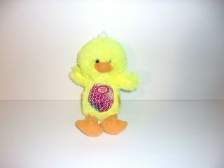 Midwood Brands Yellow Pink Duck Chick Quack Sound 7 " Small Plush
