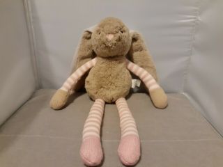 Twiggies Jilly 16 " Plush Knit Bunny Manhattan Toy White Pink Stripes Rabbit
