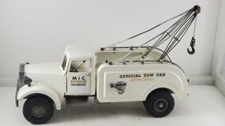 Vintage Smith Miller Mic Tow Truck Older Restored Toy 1950s National Auto Club