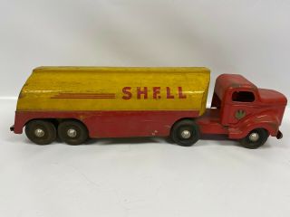 1950 ' S MINNITOYS PRESSED STEEL TOY SHELL TANKER TRUCK 5