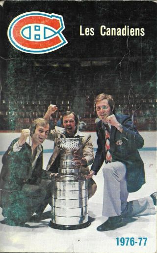 Montreal Canadiens Nhl Ice Hockey Media Guide 1976/77 Lafleur Cournoyer Dryden