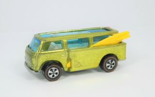 1969 Hot Wheels Redline Volkswagen Beach Bomb Yellow Lime White Interior Hk