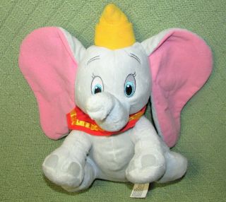 Kohls Disney Dumbo 11 " Plush Stuffed Animal 2014 Gray Elephant Pink Ears Toy