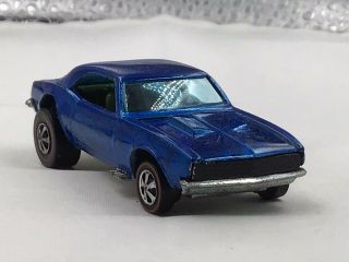 1968 Hot Wheels Custom Camaro (spectraflame Blue) (redline) (hong Kong)