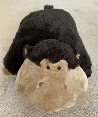 Pillow Pet Large 17.  5 " X 18 " Plush Animal Monkey Stuffed Toy Brown Ape Gorilla