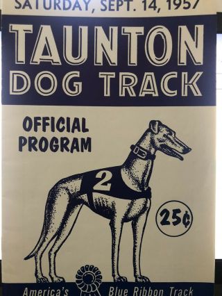 1952 Taunton Greyhound Program - - - The Gold Collar Championship