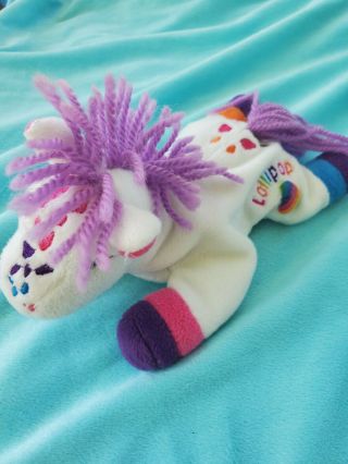 1998 Lisa Frank Bean Buddies Lollipop Horse Stuffed Animal