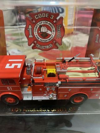 Code 3 1:64 1973 Ward Lafrance La County Engine 51 Fire Truck Emergency