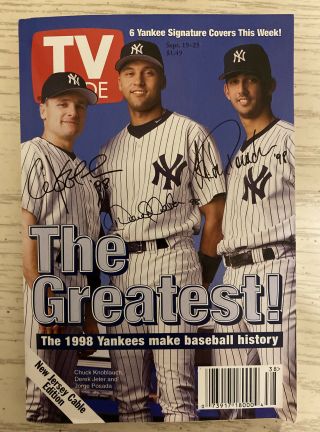 Tv Guide Sept.  19 - 25 1998 N.  Y.  Yankees The Greatest