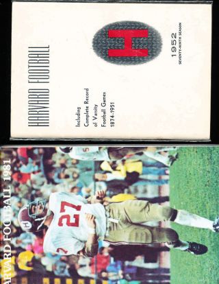 1981 Harvard Football Media Guide (only Listed)
