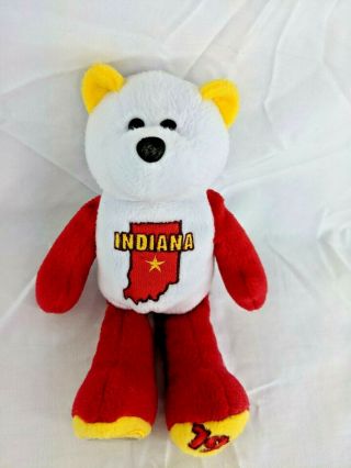 Indiana State Quarter Bear Plush 8 " Limited Treasures Stuffed Animal Toy