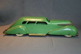 RARE Vintage Wyandotte Lasalle Pressed Steel Car W/ Camper - Green 6