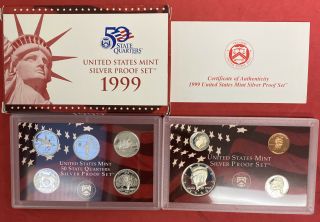 1999 Silver Proof Set With Certificate