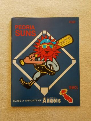 1983 Peoria Suns California Angels Minor League Baseball Program Scored