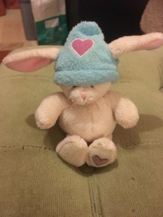 Small White Bunny Rabbit With Hat - Somebunny To Love
