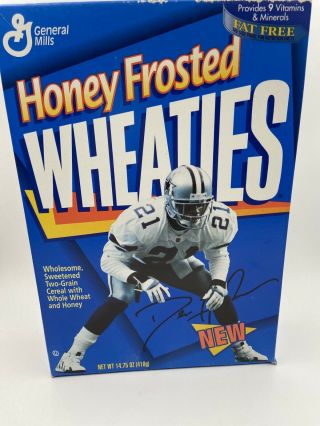 Wheaties Cereal Box Deion Sanders With Signature