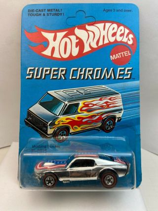 Hot Wheels Redline Chrome Mustang Stocker Stars & Stripes Tampo Unpunched