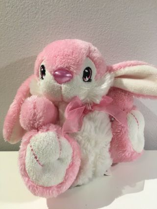 Dan Dee Pink Plush Stuffed Easter Bunny Rabbit 7 " Pink Nose Soft