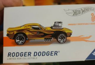 Hot Wheel Id Series 2 Rodger Dodger Rod Squad 01/04 Spectra Flame Gold Gml39 Nib