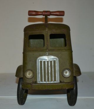 Vintage 1930s Keystone Pressed Steel Ride Em Ride Along Army Truck 5