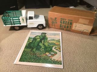 Stunning Tonka Toys Ford Private Label Green Giant Stake Truck W/ Box & Ad
