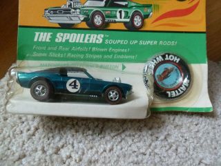 Vintage Hot Wheels Redline Mustang Boss Hoss with Blister Pack,  Button,  Decals 5