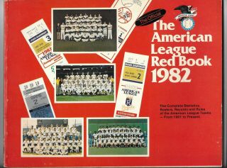 The Official 1982 Major League Baseball American League Red Book Paperback