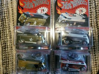 Hot Wheels Rlc Drag Bus Set Of 4 From 2009 Club Cars With Buttons