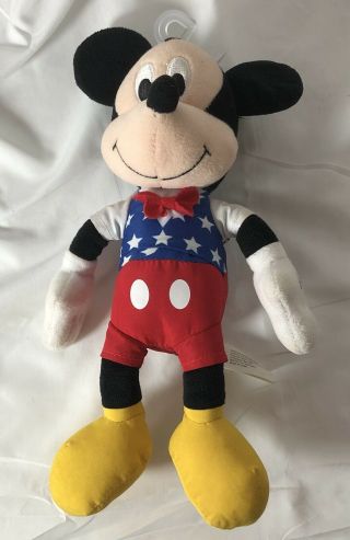 Disney Mickey Mouse 10” Patriotic Plush Toy - Red,  White & Blue Outfit