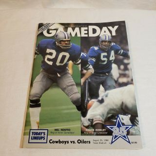 Dallas Cowboys Vs Houston Oilers 25 Aug 1984 Gameday Program Nfl Football