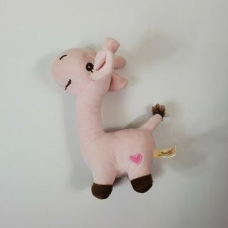 Dan Dee Giraffe Plush Pink Brown Stuffed Animal 10 " Heart Soft Baby Toy Lovey