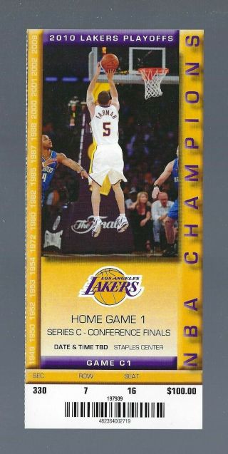 Kobe Bryant 40 Points 2010 Nba Suns @ Lakers Conf Finals Playoff Ticket - Game 1