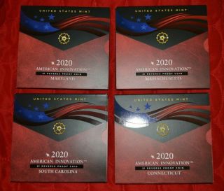 2020 S American Innovation Dollar Reverse Proof Coin Set - 4 Coins
