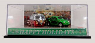 HOT WHEELS VERY RARE VW HAPPY HOLIDAYS MODEL SHOP 2004 (ONLY 100 MADE) 2