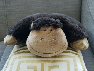 Pillow Pets Full Size Brown Gorilla Monkey Ape 20 " X 20 " Folds Up To A Pet