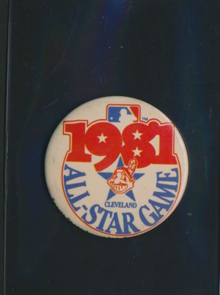 1981 Cleveland Indians All Star Game 3 " Pin Button P103