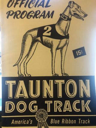 1952 Taunton Greyhound Program The Mccormick Memorial Stakes