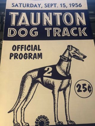 1956 Taunton Greyhound Program The Gold Collar Championship
