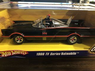 Hot Wheels 1:18 1966 Tv Series Batmobile Signed By Adam West And Burt Ward