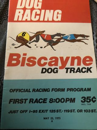 1973 Biscayne Greyhound Program With Big Whizzer