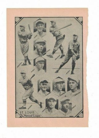 1931 St.  Louis Cardinals Haig Gelbert Rhem Wilson Douthit Guide Page