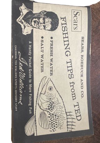 Old Fishing Book Fishing Tips W Ted Williams Sears Roebuck