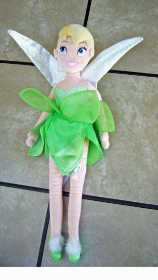 Large 20 " Tinkerbell Plush Doll From The Disney Store Doll