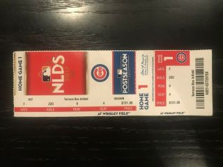 Chicago Cubs 2017 Nlds Game 3 Season Ticket Washington Nationals Wrigley Field
