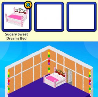Retired 2018 Webkinz Classic Exclusive Bed: Sugary Sweet Dreams Bed