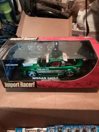 Jada Toys,  Import Racer,  2004,  1:18 Die - Cast Tuners,  Green Nissan 240sx