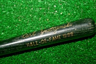 1989 Carl Yastrzemski Hall of Fame Mini Baseball Bat Louisville Slugger Black 2