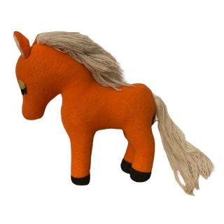 Vintage Dakin Dream Pets Orange Horse 1960s Stuffed Animal
